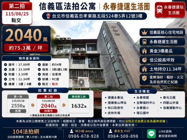 台北信義區公寓法拍-0