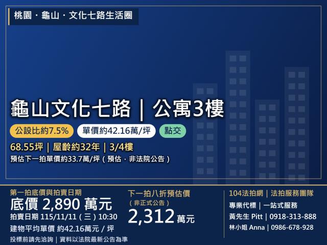 桃園龜山公寓法拍-0