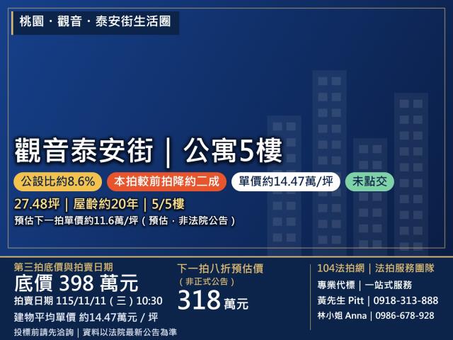 桃園觀音拍賣公寓-0